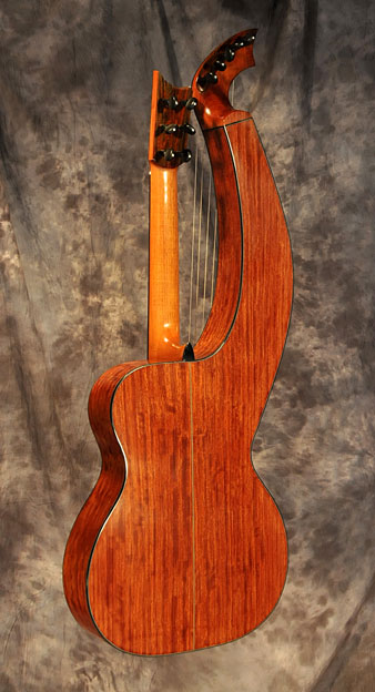 Nylon String Harp Guitar - back